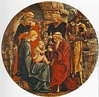 Famous Polyptych Paintings - Adoration of the Magi (from the predella of the Roverella Polyptych)